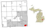 Oakland County Michigan Incorporated and Unincorporated areas Ferndale highlighted